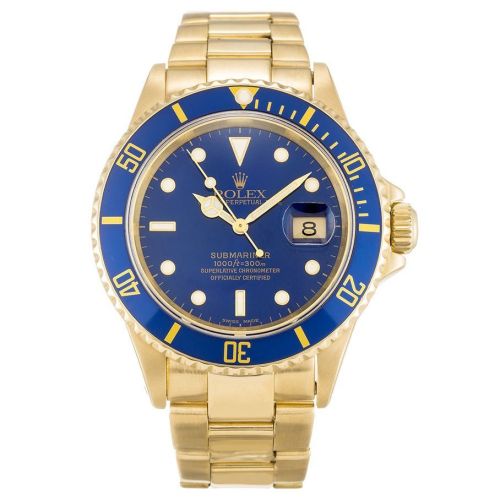 Rolex Submariner Blue Dial 16618 Mens 40MM